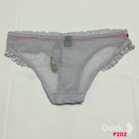 NWT 6 pc Polka Dots Mesh Lace Trim Panties - Picture 7 of 9